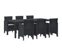 vidaXL Garden Dining Set 7 pcs Anthracite Polypropylene