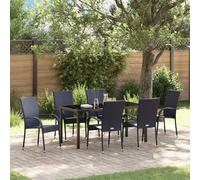 Garden Dining Set Powder-Coated Steel Outdoor Patio Furniture Balcony vidaXL