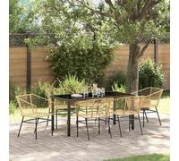 Garden Dining Set Poly Rattan Outdoor Terrace Furniture Modern Patio vidaXL