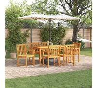vidaXL Garden Dining Set 7 pcs Brown Solid Acacia Wood