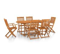 vidaXL Garden Dining Set 7 Piece Outdoor Table and Chair Solid Wood Acacia