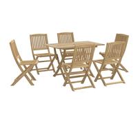 vidaXL Garden Dining Set 7 Piece Outdoor Table and Chair Solid Wood Acacia
