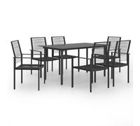 vidaXL Garden Dining Set 7 Piece Patio Furniture Outdoor Table and Chairs