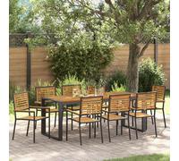 Garden Dining Set Poly Rattan Outdoor Furniture Patio Collection Modern vidaXL
