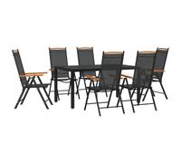 vidaXL Garden Dining Set | Black, Brown