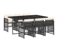 vidaXL Garden Dining Set | Black, Cream White