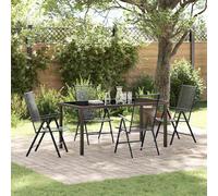 vidaXL Garden Dining Set Folding 5 pcs Anthracite Steel