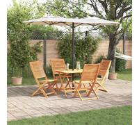 vidaXL Garden Dining Set Folding 5 pcs Brown Solid Acacia Wood