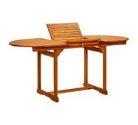 Dining Table Solid Acacia Wood Extendable 120-170x80x75 cm Oil Brown PatioGarden