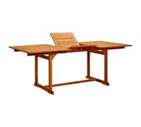 Garden Dining Table Extendable Solid Acacia Wood Natural Oiled 150-200x100x75cm