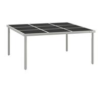 vidaXL Garden Dining Table 170x170x74.5 cm Glass and Steel