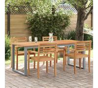 vidaXL Garden Dining Table Grey 200 x 90 x 75 cm