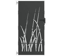 vidaXL Garden Door: Protect Your Outdoor Space with a Black Steel Barrier for the Patio or Garden