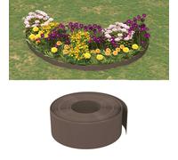 vidaXL Garden Edging Brown 10 m 20 cm Polyethylene