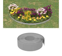 vidaXL Garden Edgings 2 pcs Grey 10 m 15 cm Polyethylene NEW