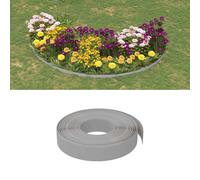 vidaXL Garden Edgings 4 pcs Grey 10 m 10 cm Polyethylene UK