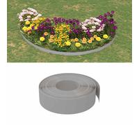 vidaXL Garden Edgings 4 pcs Grey 10 m 15 cm Polyethylene NEW