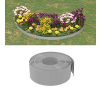 vidaXL Garden Edgings 4 pcs Grey 10 m 20 cm Polyethylene NEW