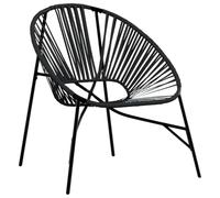 vidaXL Garden Egg Chair Black Poly Rattan
