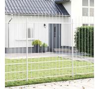 vidaXL Garden Fence 2 pcs White 170 x 225 cm Powder-Coated Steel