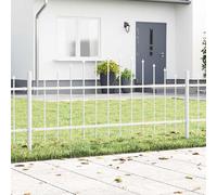vidaXL Garden Fence 5 pcs White 170 x 115 cm Powder-Coated Steel