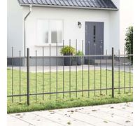 Garden Fence Powder-Coated Steel Barrier Outdoor Protection Enclosure vidaXL