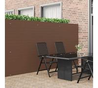 vidaXL Garden Fence Double-Sided Brown 1.8x5 m PVC