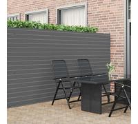 vidaXL Garden Fence Double-Sided Grey 1.8x5 m PVC