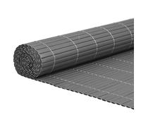 vidaXL Garden Fence Double-Sided Grey 1.8x5 m PVC