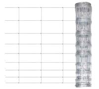 vidaXL Garden Fence 50x1.2 m Silver Galvanised Steel Wire Roll Mesh Fence