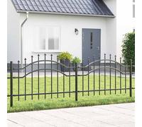 vidaXL Garden Fence Grey 115 cm Powder-coated steel