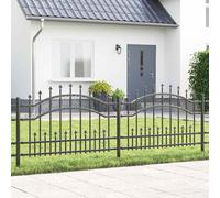 vidaXL Garden Fence Grey 115 cm Powder-coated steel
