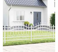 vidaXL Garden Fence KAMPEN 240 x 118 cm Mesh Powder-coated steel White