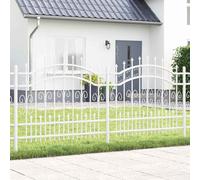 vidaXL Garden Fence KAMPEN 240 x 140 cm Mesh Powder-coated steel White