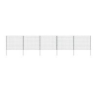vidaXL Garden Fence Set, Green Powder-Coated Steel Wire, Easy Installation, Multipurpose Use, Child Protection for Ponds and Pools, Animal Enclosure