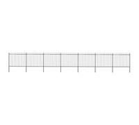 Garden Fence Spear Top Steel Outdoor Panels Barrier Border Multi Sizes vidaXL