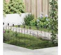 vidaXL Garden Fence Trellis Black 305.5 x 55.5 x 0.3 cm