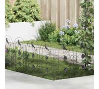 vidaXL Garden Fence Trellis Black 308.5 x 54.5 x 0.3 cm
