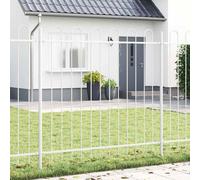vidaXL Garden Fence White 1.7 x 1.5 m Powder-coated Steel