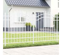 vidaXL Garden Fence White 165 cm Powder-coated steel