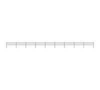 Vidaxl Garden Fence With Hoop Top Steel 15.3X0.6 M Black