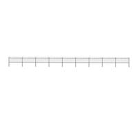 Vidaxl Garden Fence With Hoop Top Steel 15.3X0.8 M Black
