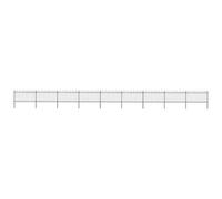 vidaXL Garden Fence With Hoop Top Steel 15.3X1 M Black