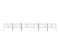 Garden Fence Spear Top Steel Outdoor Panels Barrier Border Multi Sizes vidaXL