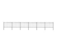 Garden Fence Spear Top Steel Outdoor Panels Barrier Border Multi Sizes vidaXL