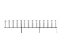Garden Fence Spear Top Steel Outdoor Panels Barrier Border Multi Sizes vidaXL