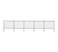 Garden Fence Spear Top Steel Outdoor Panels Barrier Border Multi Sizes vidaXL