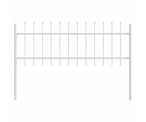 vidaXL Garden Fence WOERDEN 1.7 x 0.6 m Powder-Coated Steel White | Built tough for the outdoors, Keeps rust and corrosion at bay, Just a quick wipe with a cloth