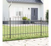 vidaXL Garden Fence Woerden Grey 170 x 140 cm Powder-Coated Steel