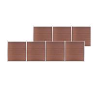 vidaXL Garden Fence WPC 1218x186 cm Brown